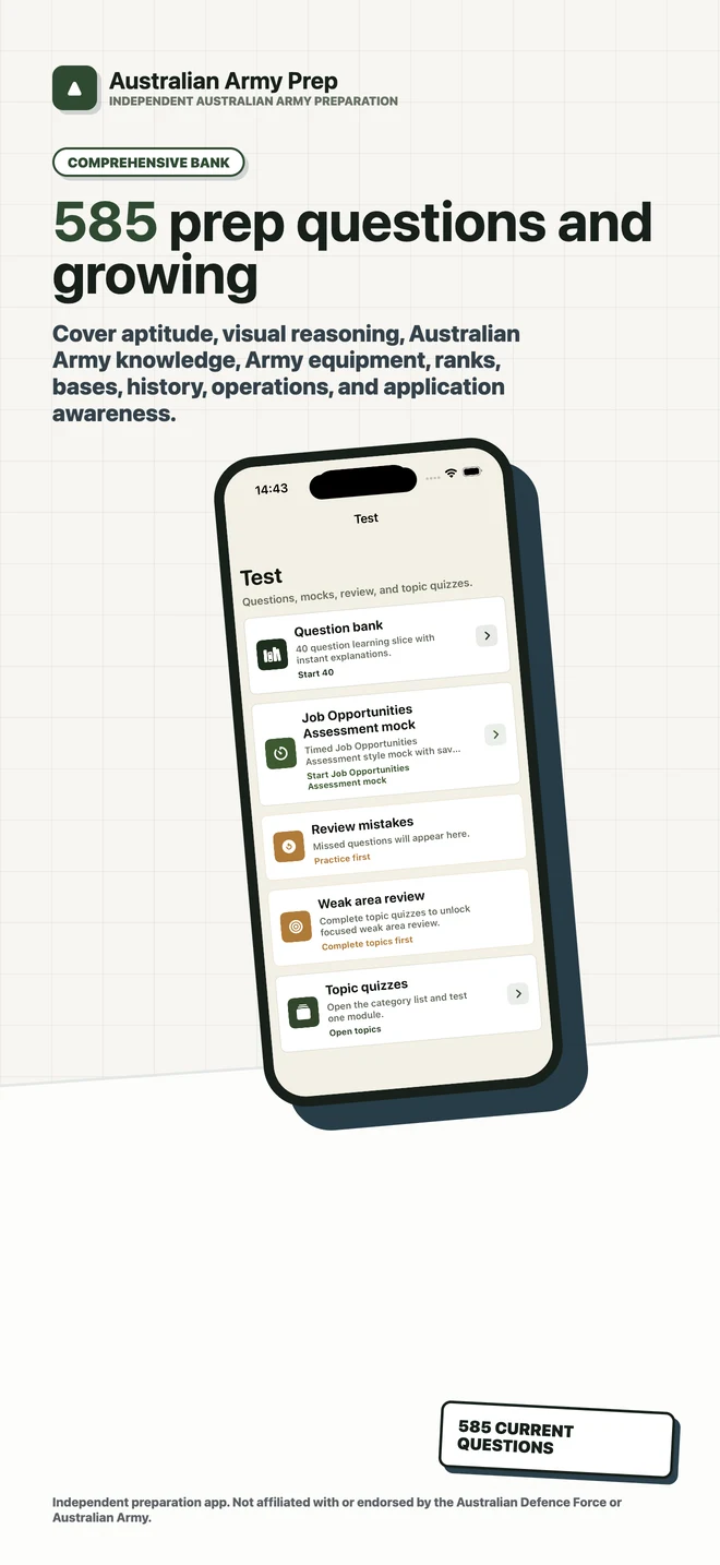 Australian Army Prep App Store screenshot 3