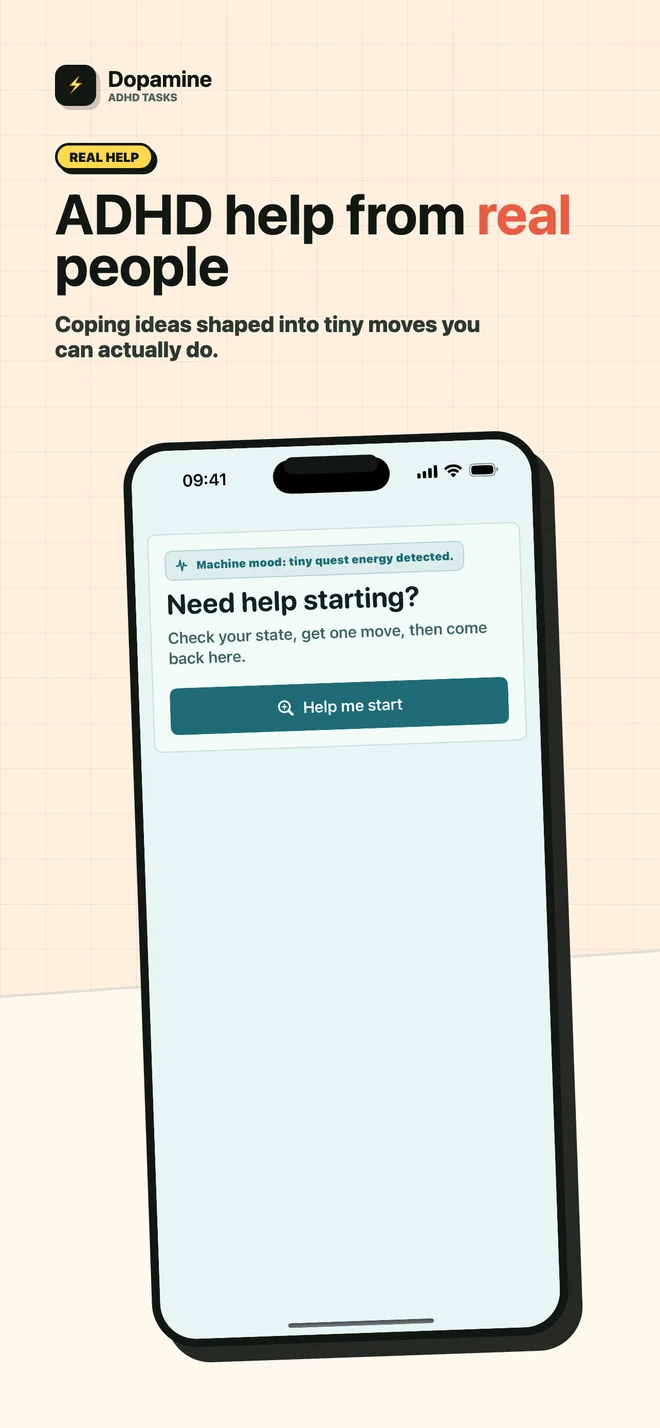 Dopamine: ADHD Tasks shown on iPhone