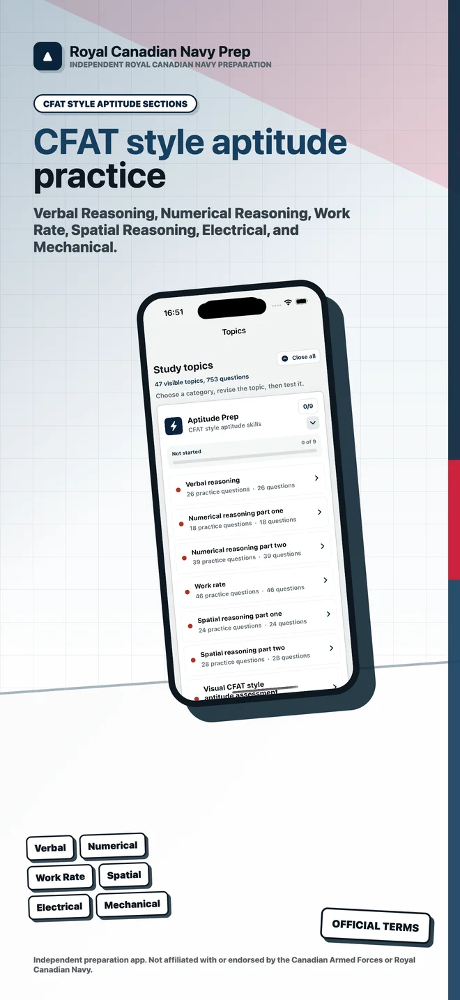 Royal Canadian Navy Prep App Store screenshot 4