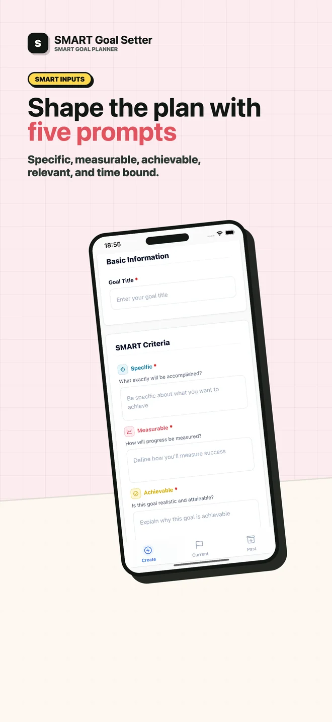 SMART goal setter App Store screenshot 2