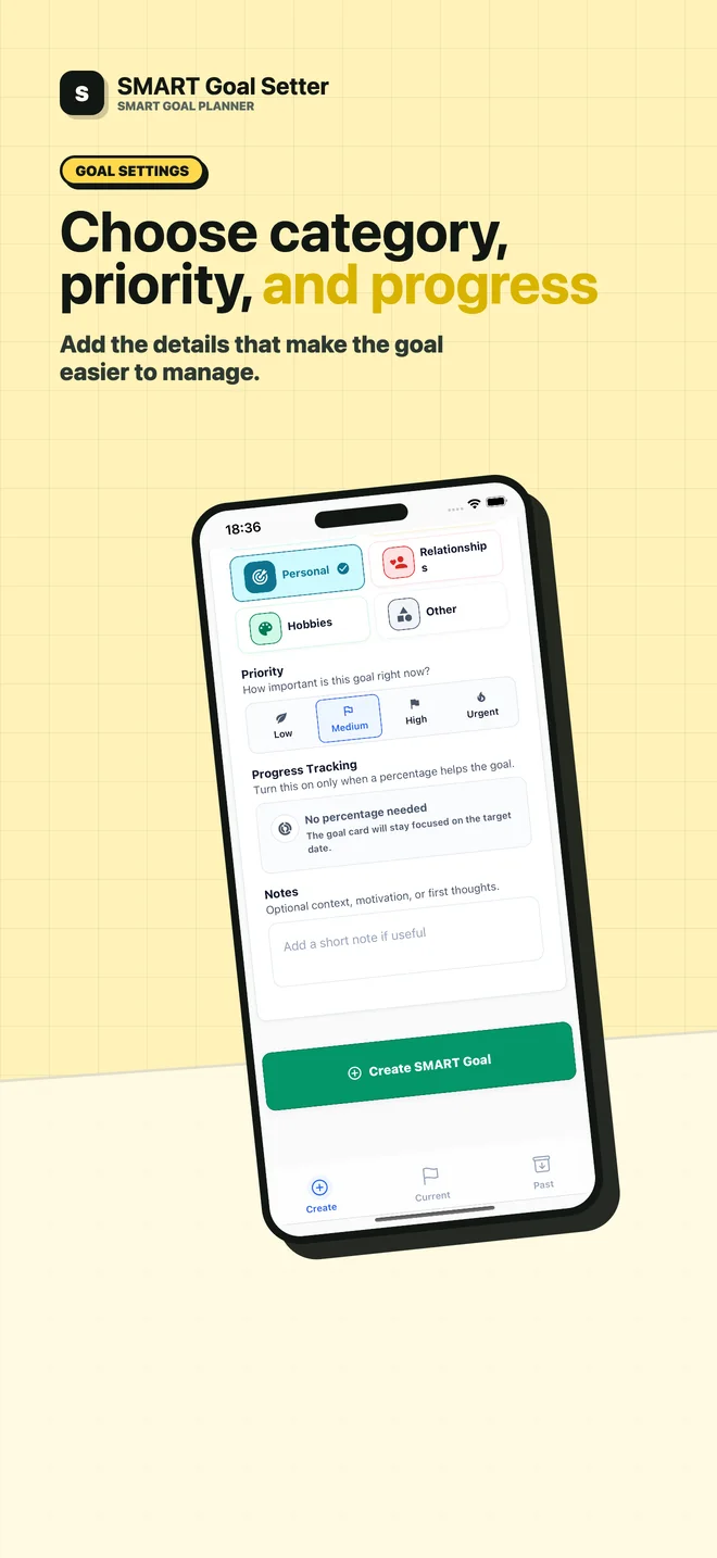 SMART goal setter App Store screenshot 3