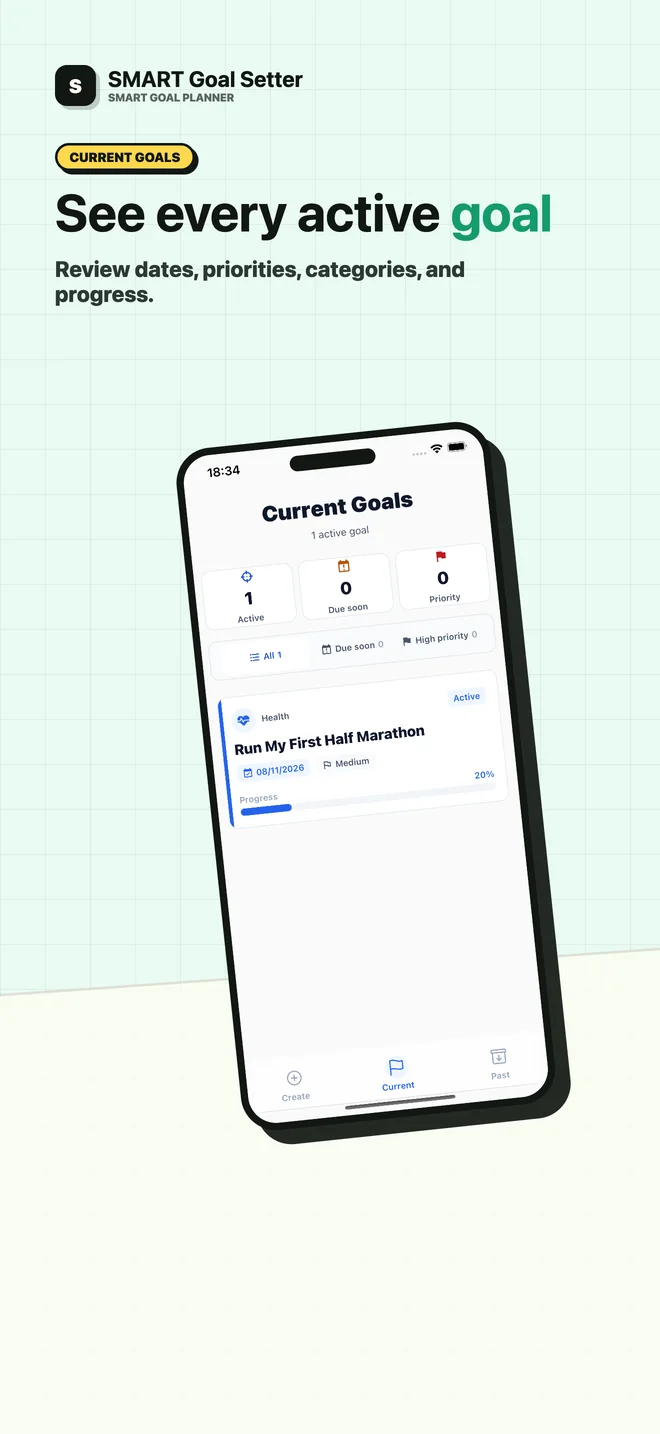 SMART goal setter App Store screenshot 4