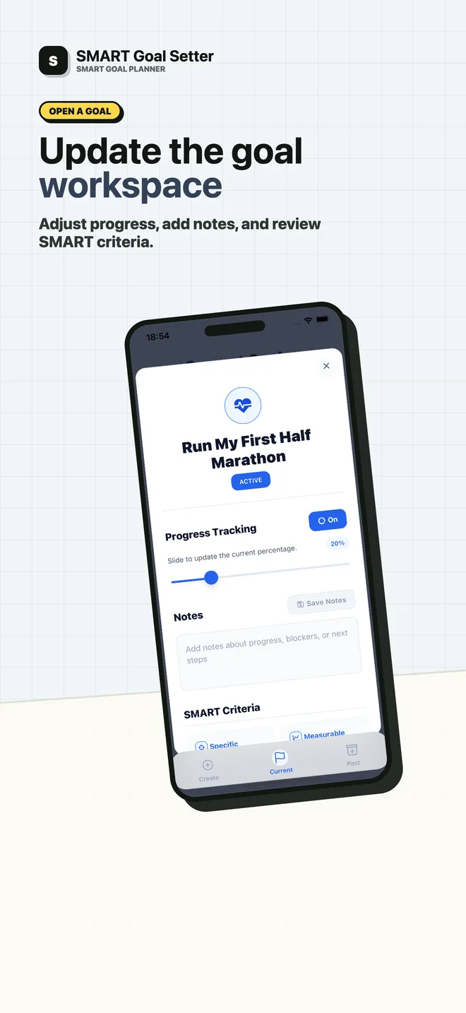 SMART goal setter App Store screenshot 5